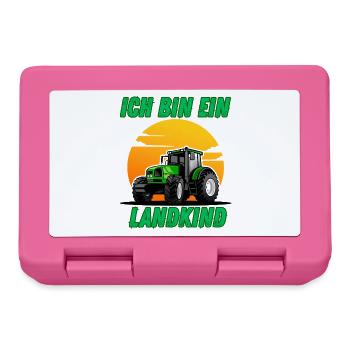 Traktor - Ich bin ein Landkind - Brotdose - Pink - Vorne