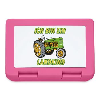 Landkind Traktor - Ich bin ein Landkind - Brotdose - Pink - Vorne
