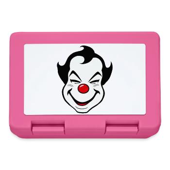Fröhliches Clown Gesicht Karneval Fasnet Fasching - Brotdose - Pink - Vorne