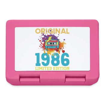 Anniversaire 40 ans 1986 Cassette Vintage Rétro - Boîte à goûter - rose - Devant