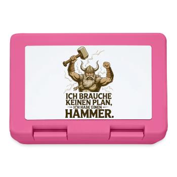 Wikinger Viking Legende Seemann Odin Rabe Kämpfer - Brotdose - Pink - Vorne