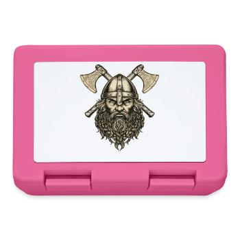 Wikinger Viking Legende Seemann Odin Rabe Kämpfer - Brotdose - Pink - Vorne