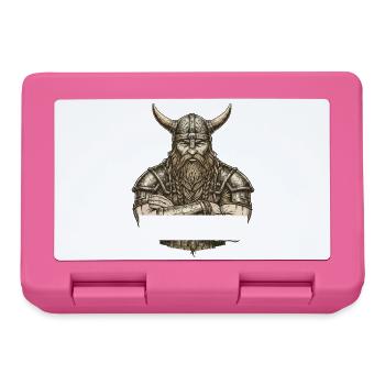 Wikinger Viking Legende Seemann Odin Rabe Kämpfer - Brotdose - Pink - Vorne