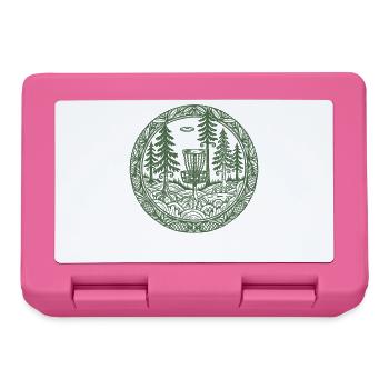 Szene des Forest Disc Golf Basket Flying Disc Courses - Brotdose - Pink - Vorne