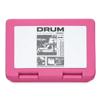 Rock Drummer Drum Player Streetwear - Lunchbox - pink - Front