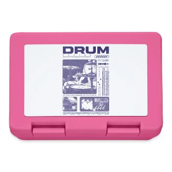 Rock Drummer Drum Player Streetwear - Lunchbox - pink - Front