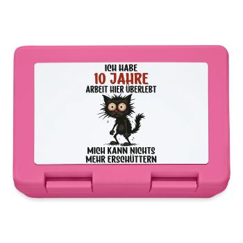 10 Year Company Anniversary Service Anniversary Work - Lunchbox - pink - Front