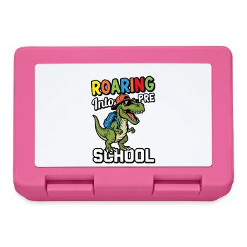 Roaring into Preschool Dinosaur Back to School - Lunchbox - pink - Front