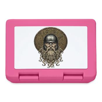 Wikinger Viking Legende Seemann Odin Rabe Kämpfer - Brotdose - Pink - Vorne