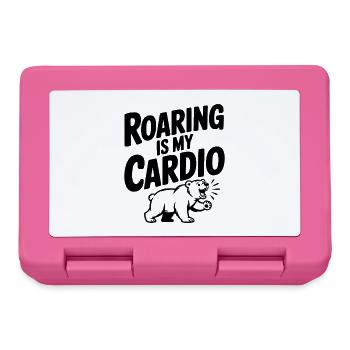 Rugir, c’est mon cardio - Boîte à goûter - rose - Devant