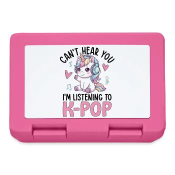 Can't Hear You Im Listening To K-Pop - Brotdose - Pink - Vorne