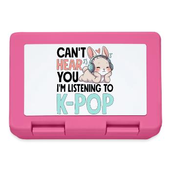 Can't Hear You In Listening To K-Pop - Lunchbox - pink - Front