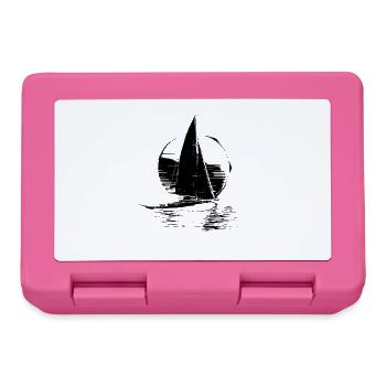 Segelschiff Skizze - Brotdose - Pink - Vorne