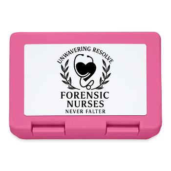Forensic Nurse Practitioner Never Falter Coroner - Brotdose - Pink - Vorne