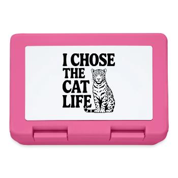 Ich habe mich für das Katzenleben entschieden - Brotdose - Pink - Vorne