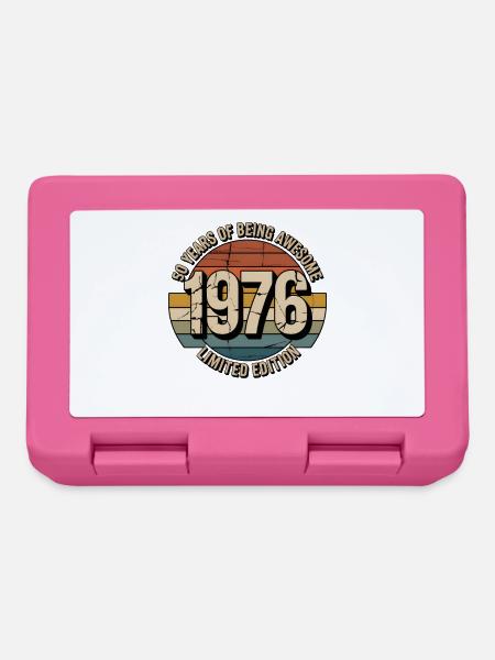 50 Geburtstag Vintage Shirt – 1976 Retro Geschenk - Brotdose - Pink