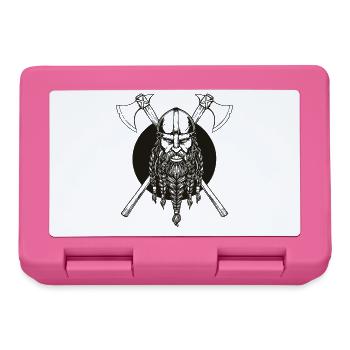 Wikinger Viking Legende Seemann Odin Rabe Kämpfer - Brotdose - Pink - Vorne
