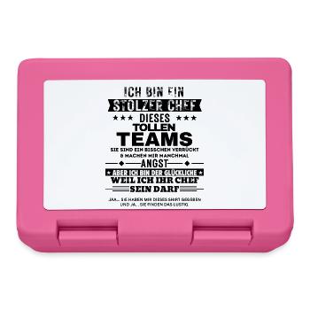 Stolzer Chef dieses tollen Teams - Lunchbox - pink - Front