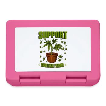 Soutenez votre agriculteur local - entreprise de plantes de chanvre - Boîte à goûter - rose - Devant