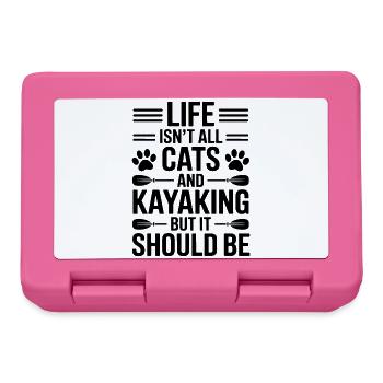 Cadeau drôle de kayak : Dicons de kayak Chats - Boîte à goûter - rose - Devant