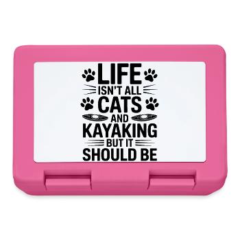 Cadeau drôle de kayak : Dicons de kayak Chats - Boîte à goûter - rose - Devant