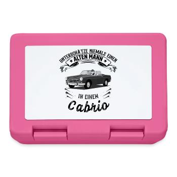 Never underestimate an old man in a convertible - Lunchbox - pink - Front