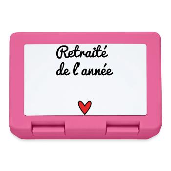 RENTE. RENTE. PENSIONIERT. RENTE. HERZ - Brotdose - Pink - Vorne