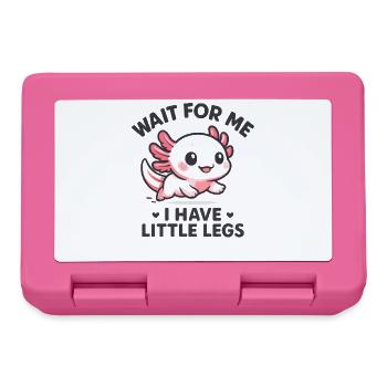Axolotl disant un mème Humour Petites jambes drôles - Boîte à goûter - rose - Devant