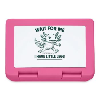 Axolotl Saying Meme Humor Funny Little Legs - Lunchbox - pink - Front