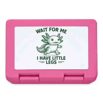 Axolotl Saying Meme Humor Funny Little Legs - Lunchbox - pink - Front