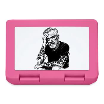 Portrait Tattooed Man - Lunchbox - pink - Front