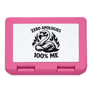Zero Apologies 100% Me Flamingo Funny Sassy - Lunchbox - pink - Front
