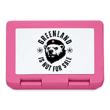 Greenland is not for Sale Funny Bear Design - Brotdose - Pink - Vorne