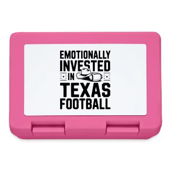 Investi émotionnellement dans le football texan - Boîte à goûter - rose - Devant