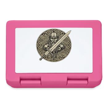 Wikinger Viking Legende Seemann Odin Rabe Kämpfer - Brotdose - Pink - Vorne