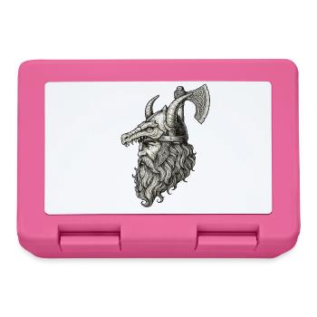 Wikinger Viking Legende Seemann Odin Rabe Kämpfer - Brotdose - Pink - Vorne