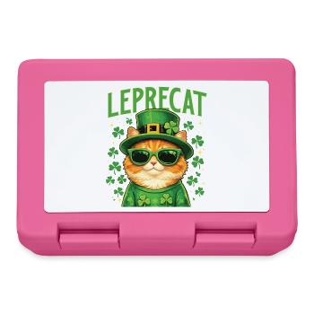 Leprecat St Patrick’s Irish Lucky Cat - Lunchbox - pink - Front