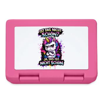 Ist das nicht schön? Einhorn Spruch - Brotdose - Pink - Vorne