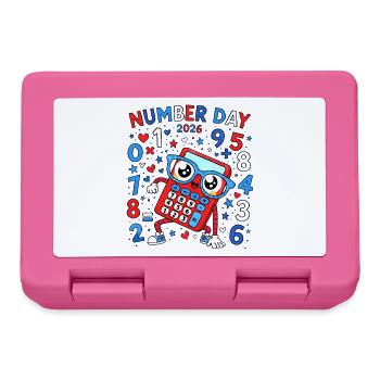 Number Day 2026 Calculator Hero - Lunchbox - pink - Front