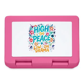High on Peace, Low on Drama - Lunchbox - pink - Front