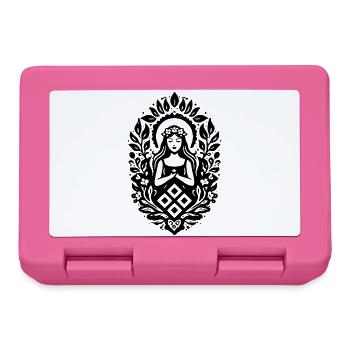 Mokosh Minimal Slavic Goddess Symbol - Lunchbox - pink - Front