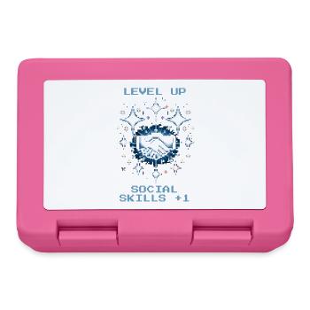 Social Skills Level Up | Social Work - Lunchbox - pink - Front