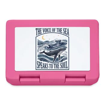 Marine Life Aesthetic Whale – Ocean Art - Lunchbox - pink - Front
