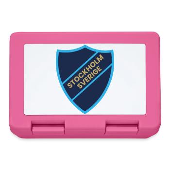 Design contrastant bleu Stockholm Shield - Boîte à goûter - rose - Devant