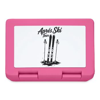 Après-ski tour Skiing Winter holiday Group - Lunchbox - pink - Front