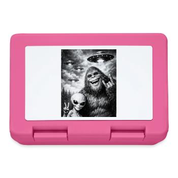 Bigfoot Alien Rocker, Rock Musik, Rock Hand, UFO - Brotdose - Pink - Vorne