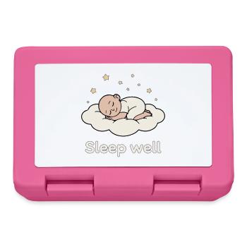 Bébé endormi dans la nuit des nuages - Boîte à goûter - rose - Devant