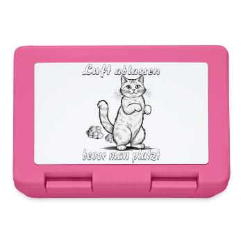 KATZE Luft ablassen bevor man platzt - Brotdose - Pink - Vorne