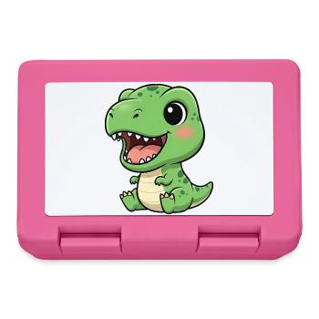 Dessin animé drôle de T-Rex avec la joie riante de Nénuphar - Boîte à goûter - rose - Devant