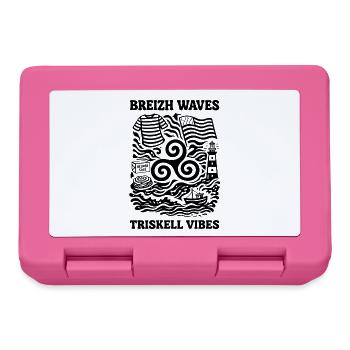 Bretagne Triskell Vagues Design Breton Marin - Lunchbox - pink - Front